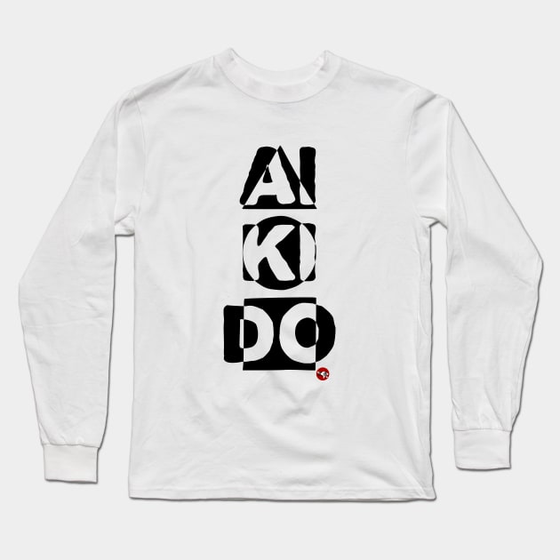 Aikido Shapes - Black Long Sleeve T-Shirt by BaliBudo